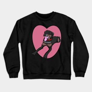 Black dog love Crewneck Sweatshirt